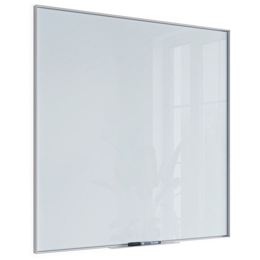 u-brands-frosted-glass-dry-erase-board-35-29-ft-width-x-35-29-ft-height-frosted-white-tempered-glass-surface-white-aluminum-frame-square-horizontal-vertical-1-each_ubr2825u0001 - 4
