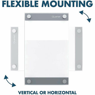 Quartet Infinity Customizable Dry-Erase Board - 36" (3 ft) Width x 24" (2 ft) Height - Clear/White Glass Surface - Rectangle - Horizontal/Vertical - Magnetic - Assembly Required - 1 Each