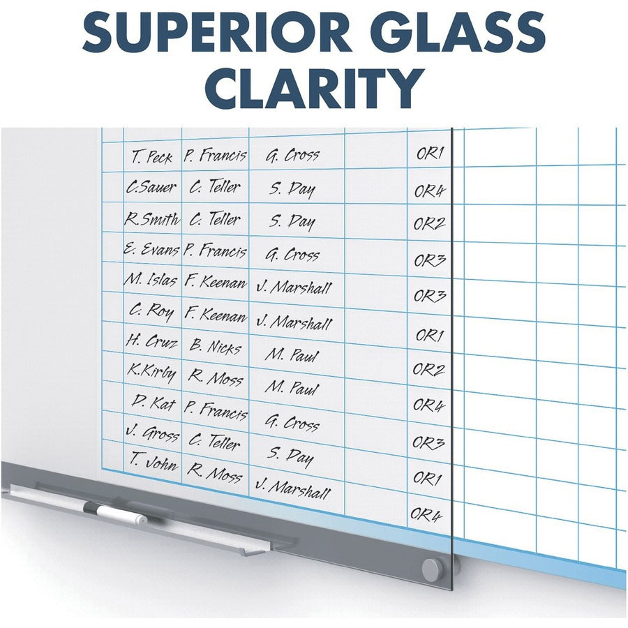 quartet-infinity-customizable-dry-erase-board-36-3-ft-width-x-24-2-ft-height-clear-white-glass-surface-rectangle-horizontal-vertical-magnetic-assembly-required-1-each_qrtgi3624 - 4