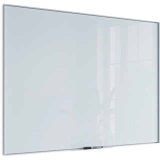 U Brands Frosted Glass Dry Erase Board - 35" (2.9 ft) Width x 47" (3.9 ft) Height - Frosted White Tempered Glass Surface - White Aluminum Frame - Rectangle - Horizontal/Vertical - 1 Each