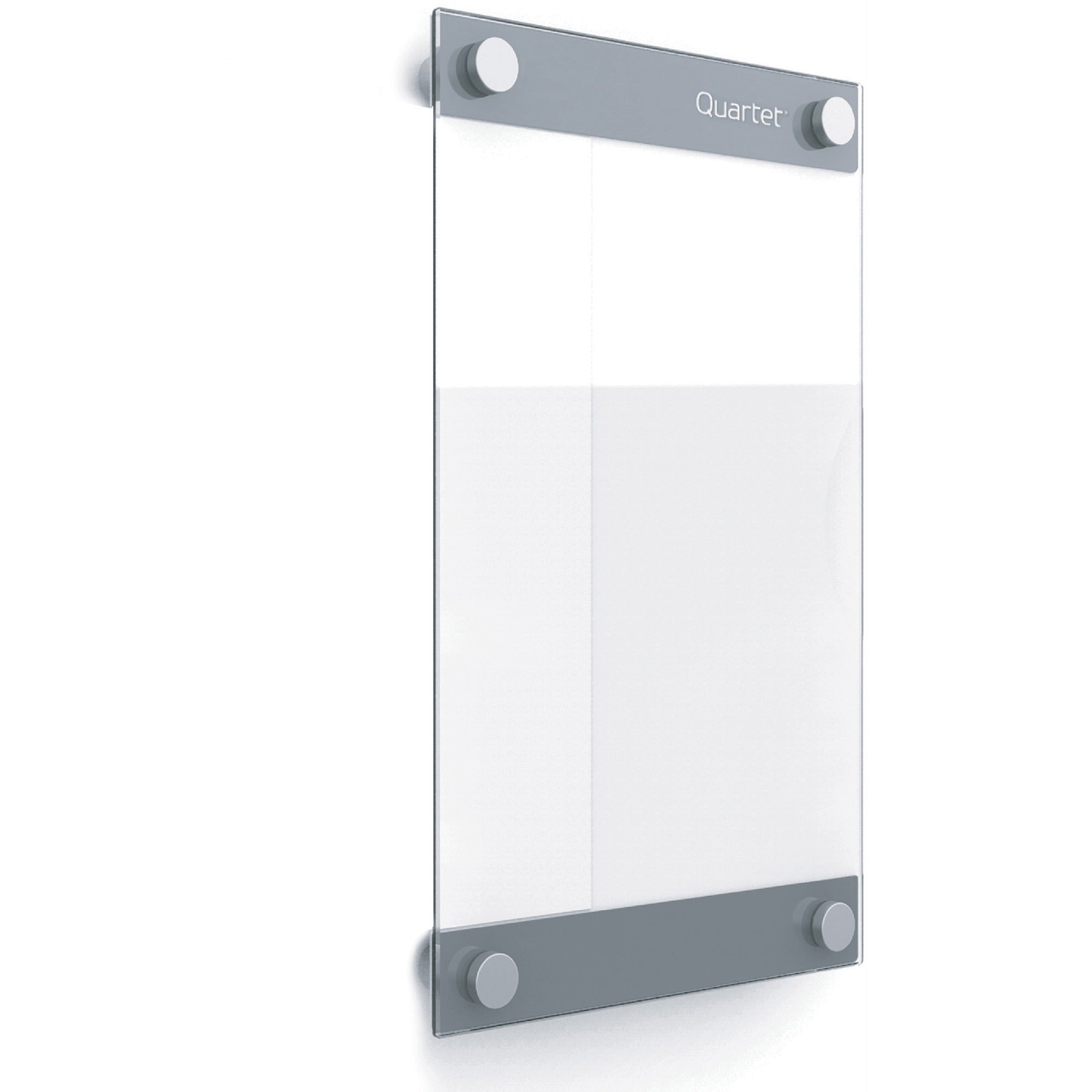quartet-infinity-customizable-glass-dry-erase-board-85-07-ft-width-x-11-09-ft-height-clear-white-glass-surface-rectangle-horizontal-vertical-magnetic-assembly-required-1-each_qrtgi8511 - 1