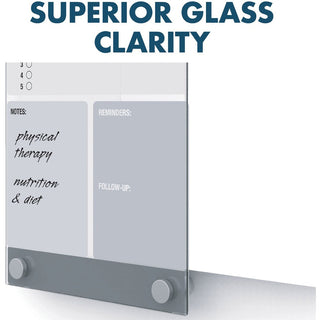Quartet Infinity Customizable Glass Dry-Erase Board - 8.5" (0.7 ft) Width x 11" (0.9 ft) Height - Clear/White Glass Surface - Rectangle - Horizontal/Vertical - Magnetic - Assembly Required - 1 Each