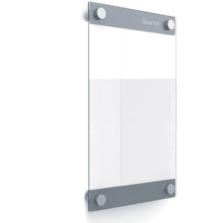 Quartet Infinity Customizable Glass Dry-Erase Board - 8.5" (0.7 ft) Width x 11" (0.9 ft) Height - Clear/White Glass Surface - Rectangle - Horizontal/Vertical - Magnetic - Assembly Required - 1 Each