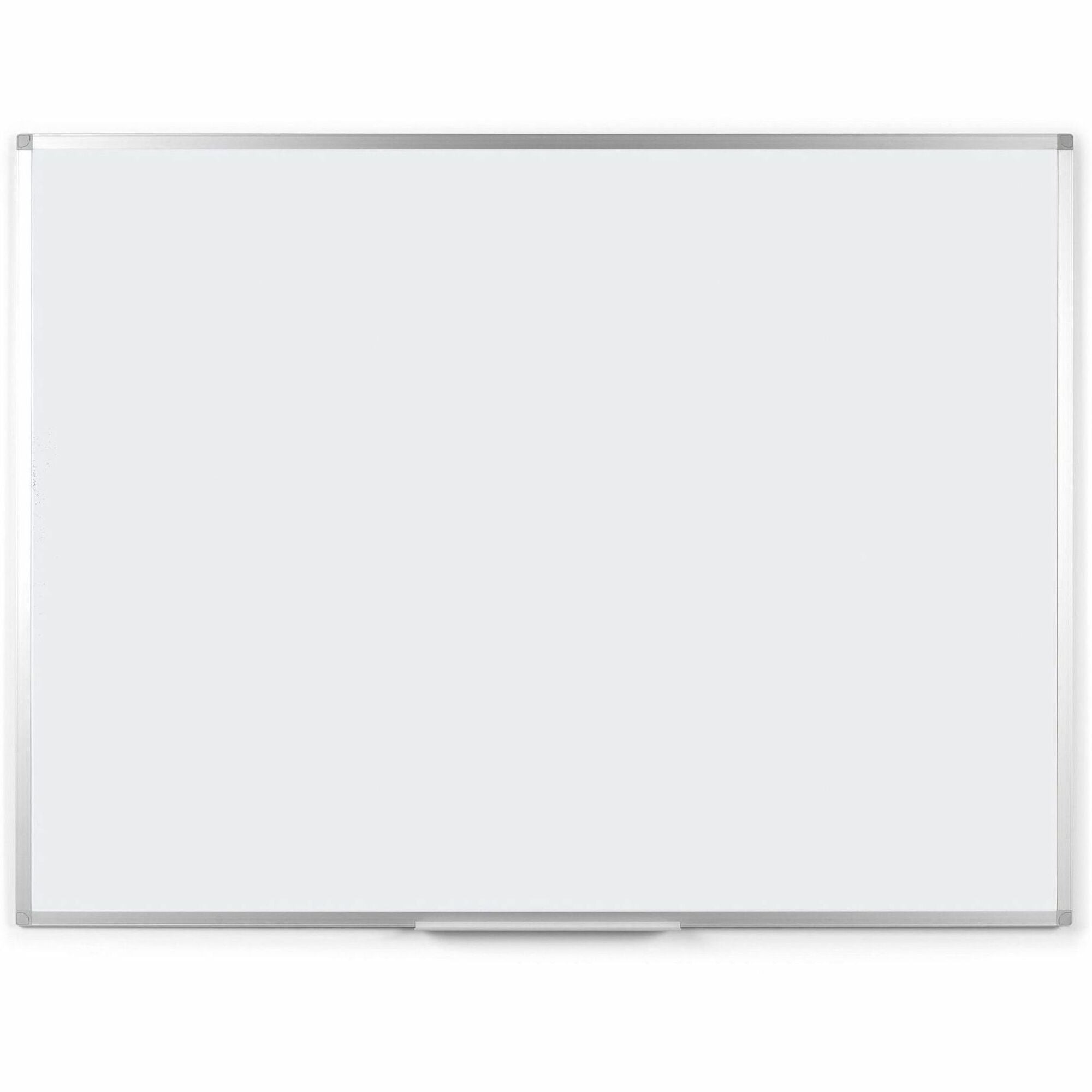 Bi-silque Ayda Steel Dry Erase Board - 24" (2 ft) Width x 18" (1.5 ft) Height - White Steel Surface - Aluminum Frame - Rectangle - Horizontal/Vertical - Magnetic - 1 Each