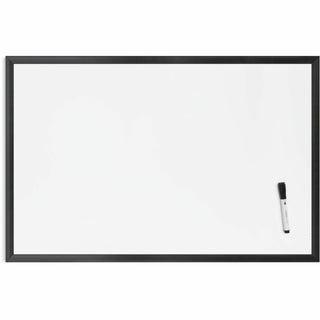 Magnetic Dry Erase Board with Wood Frame, 35 x 23, White Surface, Black Frame