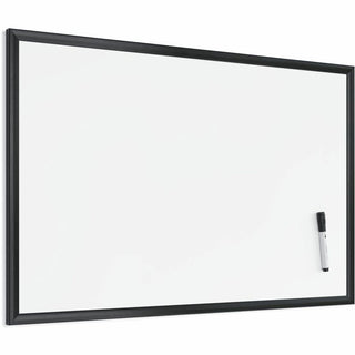 Magnetic Dry Erase Board with Wood Frame, 35 x 23, White Surface, Black Frame