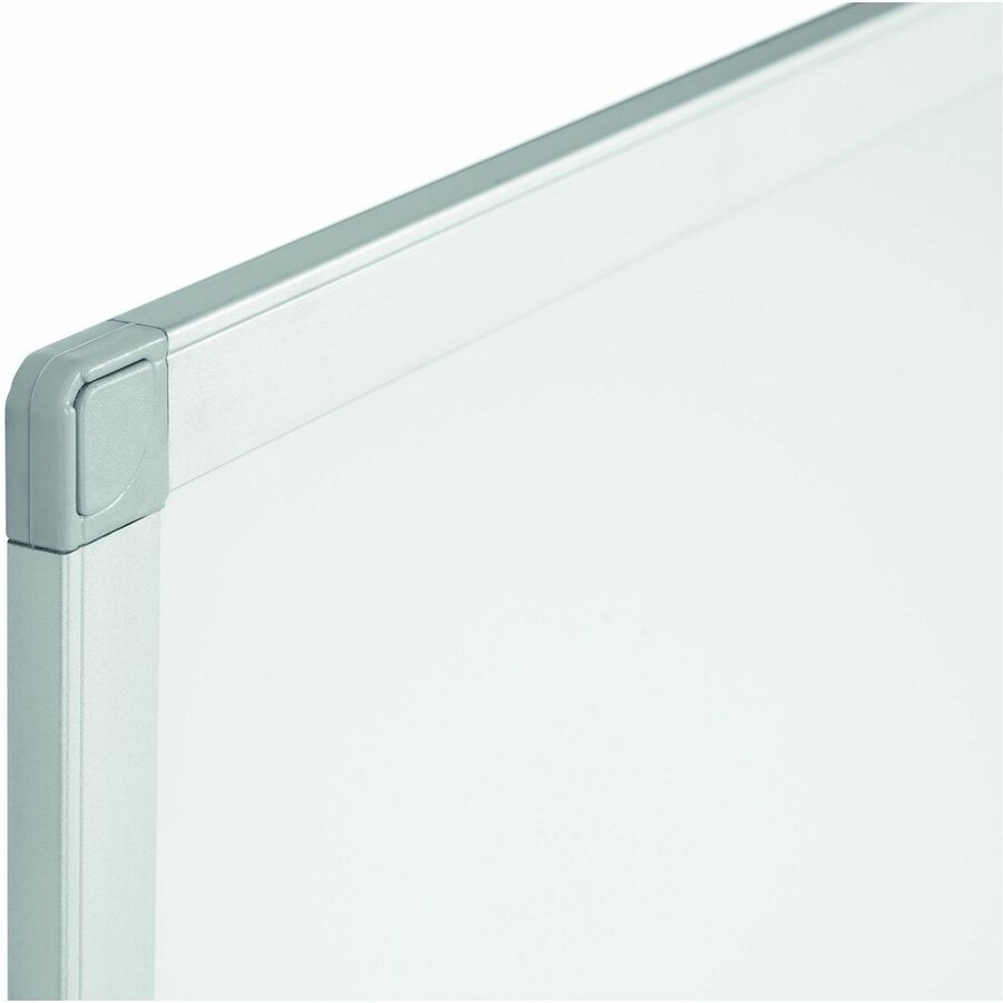 Bi-silque Ayda Steel Dry Erase Board - 48" (4 ft) Width x 36" (3 ft) Height - White Steel Surface - Aluminum Frame - Rectangle - Horizontal/Vertical - Magnetic - 1 Each