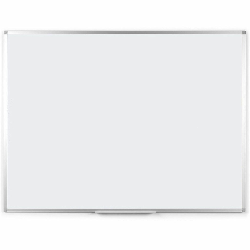 Bi-silque Ayda Steel Dry Erase Board - 48" (4 ft) Width x 36" (3 ft) Height - White Steel Surface - Aluminum Frame - Rectangle - Horizontal/Vertical - Magnetic - 1 Each
