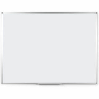 Bi-silque Ayda Steel Dry Erase Board - 48" (4 ft) Width x 36" (3 ft) Height - White Steel Surface - Aluminum Frame - Rectangle - Horizontal/Vertical - Magnetic - 1 Each