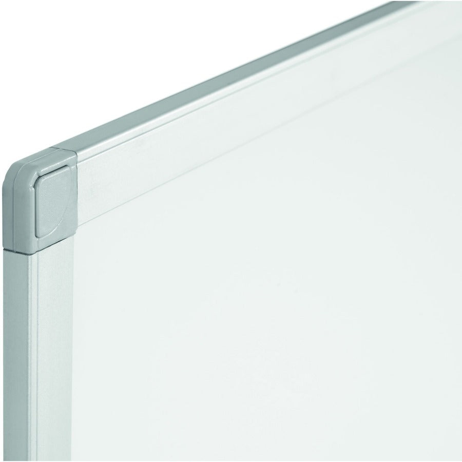 Bi-silque Ayda Porcelain Dry Erase Board - 24" (2 ft) Width x 18" (1.5 ft) Height - White Porcelain Surface - Aluminum Frame - Rectangle - Horizontal/Vertical - Magnetic - 1 Each