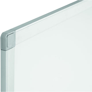Bi-silque Ayda Porcelain Dry Erase Board - 48" (4 ft) Width x 36" (3 ft) Height - White Porcelain Surface - Aluminum Frame - Rectangle - Horizontal/Vertical - Magnetic - 1 Each