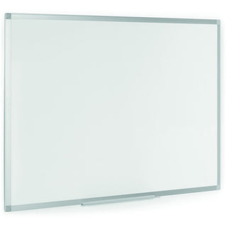 Bi-silque Ayda Porcelain Dry Erase Board - 48" (4 ft) Width x 36" (3 ft) Height - White Porcelain Surface - Aluminum Frame - Rectangle - Horizontal/Vertical - Magnetic - 1 Each