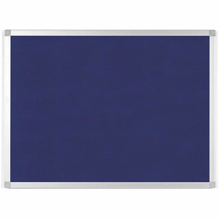 MasterVision Ayda Fabric 24"W Bulletin Board - Blue Fabric Surface - Tackable, Sleek Style, Robust - 1 Each - 0.5" x 24