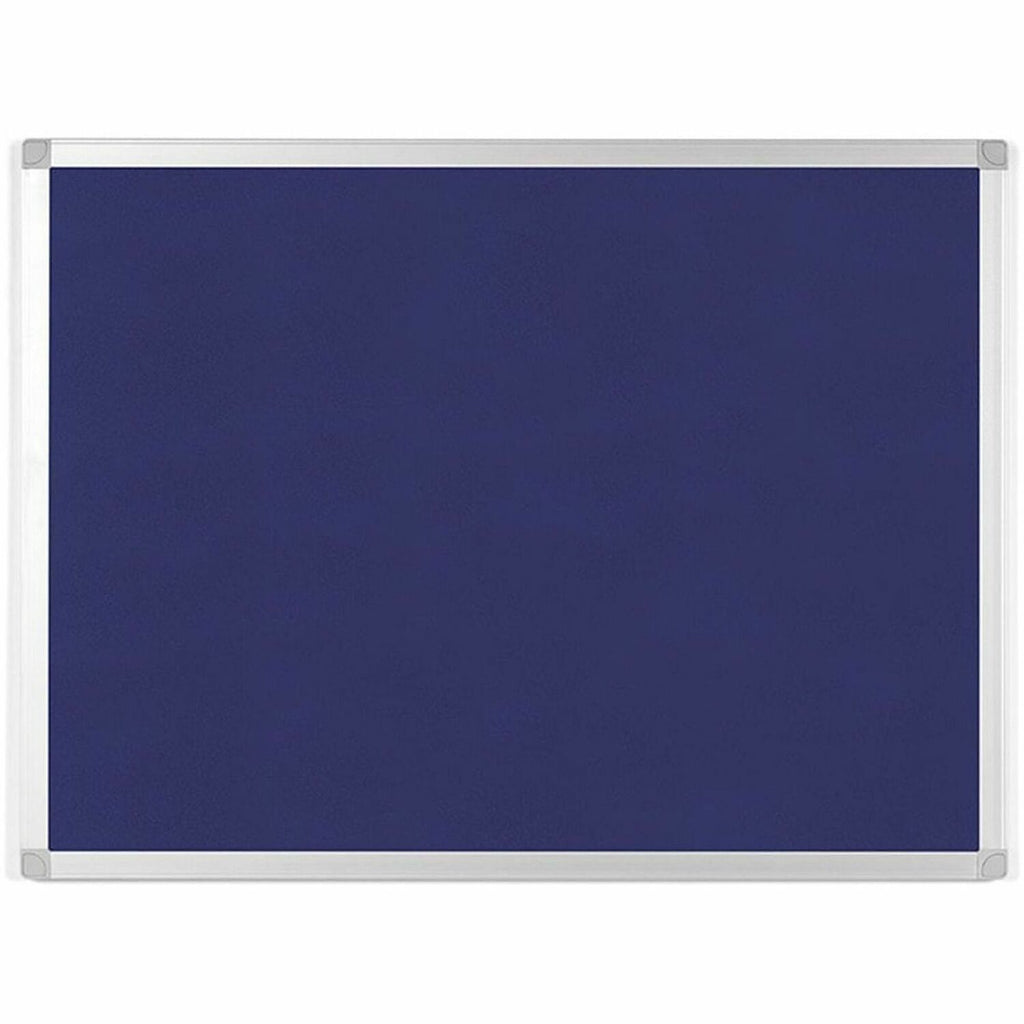 MasterVision Ayda Fabric 36"W Bulletin Board - Blue Fabric Surface - Robust, Tackable, Sleek Style - 1 Each - 0.5" x 36