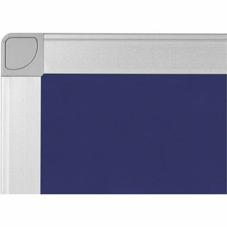 MasterVision Ayda Fabric 36"W Bulletin Board - Blue Fabric Surface - Robust, Tackable, Sleek Style - 1 Each - 0.5" x 36