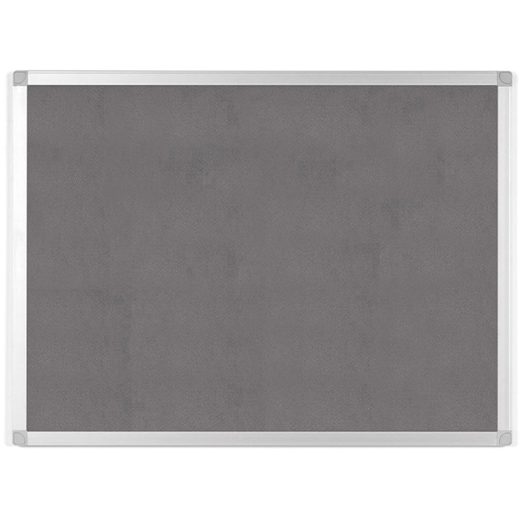 Bi-silque Ayda Fabric 36"W Bulletin Board - Gray Fabric Surface - Robust, Tackable, Sleek Style - 1 Each - 0.5" x 36