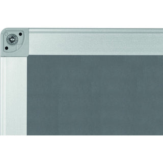 Bi-silque Ayda Fabric 36"W Bulletin Board - Gray Fabric Surface - Robust, Tackable, Sleek Style - 1 Each - 0.5" x 36