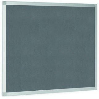 Bi-silque Ayda Fabric 36"W Bulletin Board - Gray Fabric Surface - Robust, Tackable, Sleek Style - 1 Each - 0.5" x 36