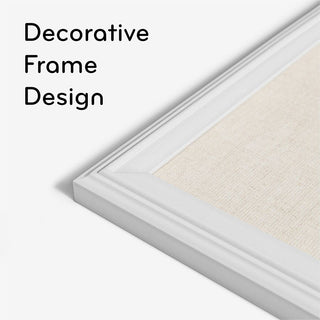 U Brands Linen Cork Linen Bulletin Board, 23" x 17" , White Wood Frame (3264U00-01) - 23" Height x 17" Width x 1" Depth - Tan Cork Surface - Self-healing, Durable, Mounting System - 1 Each