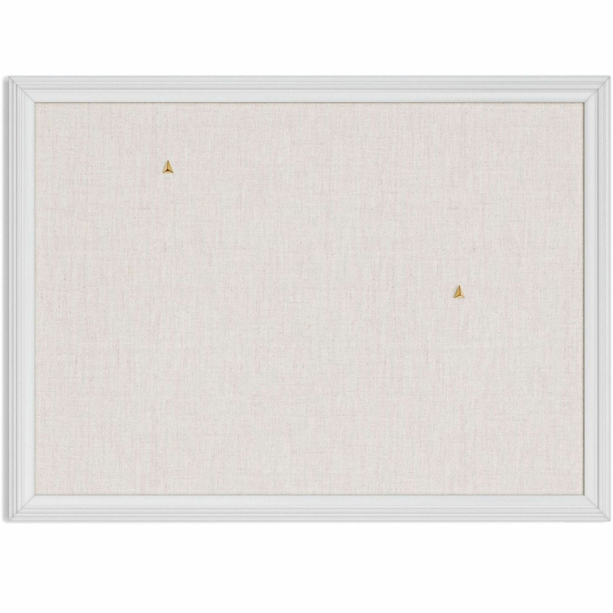 U Brands Linen Cork Linen Bulletin Board, 23" x 17" , White Wood Frame (3264U00-01) - 23" Height x 17" Width x 1" Depth - Tan Cork Surface - Self-healing, Durable, Mounting System - 1 Each