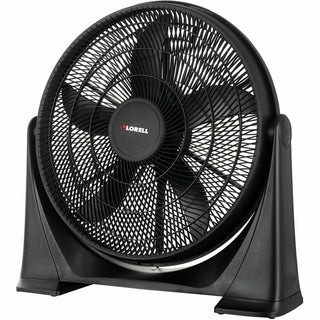 Lorell Box Fan - 20" Diameter - 3 Speed - Tilt Adjustment, Lightweight - 24.2" Height x 24.2" Width x 7.2" Depth - Plastic - Black
