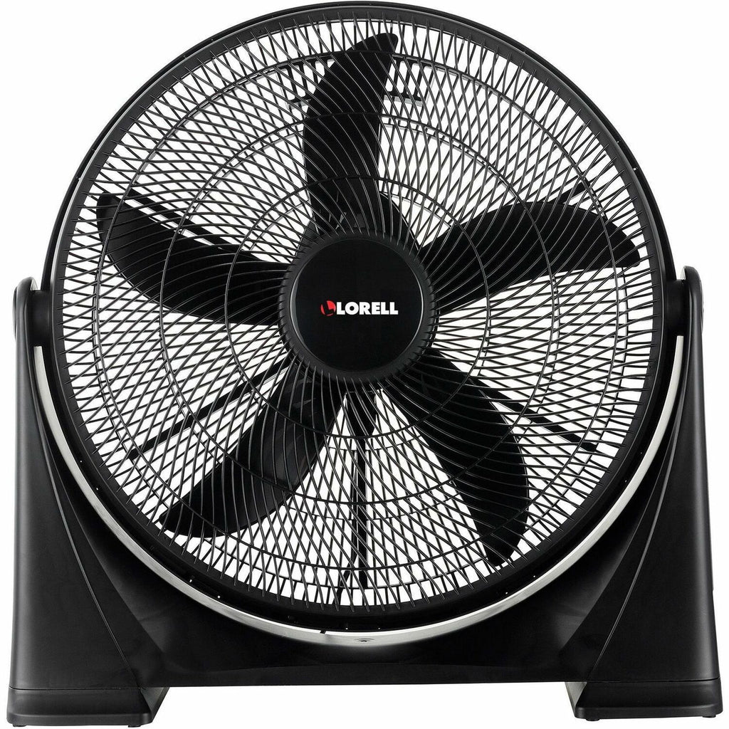 Lorell Box Fan - 20" Diameter - 3 Speed - Tilt Adjustment, Lightweight - 24.2" Height x 24.2" Width x 7.2" Depth - Plastic - Black