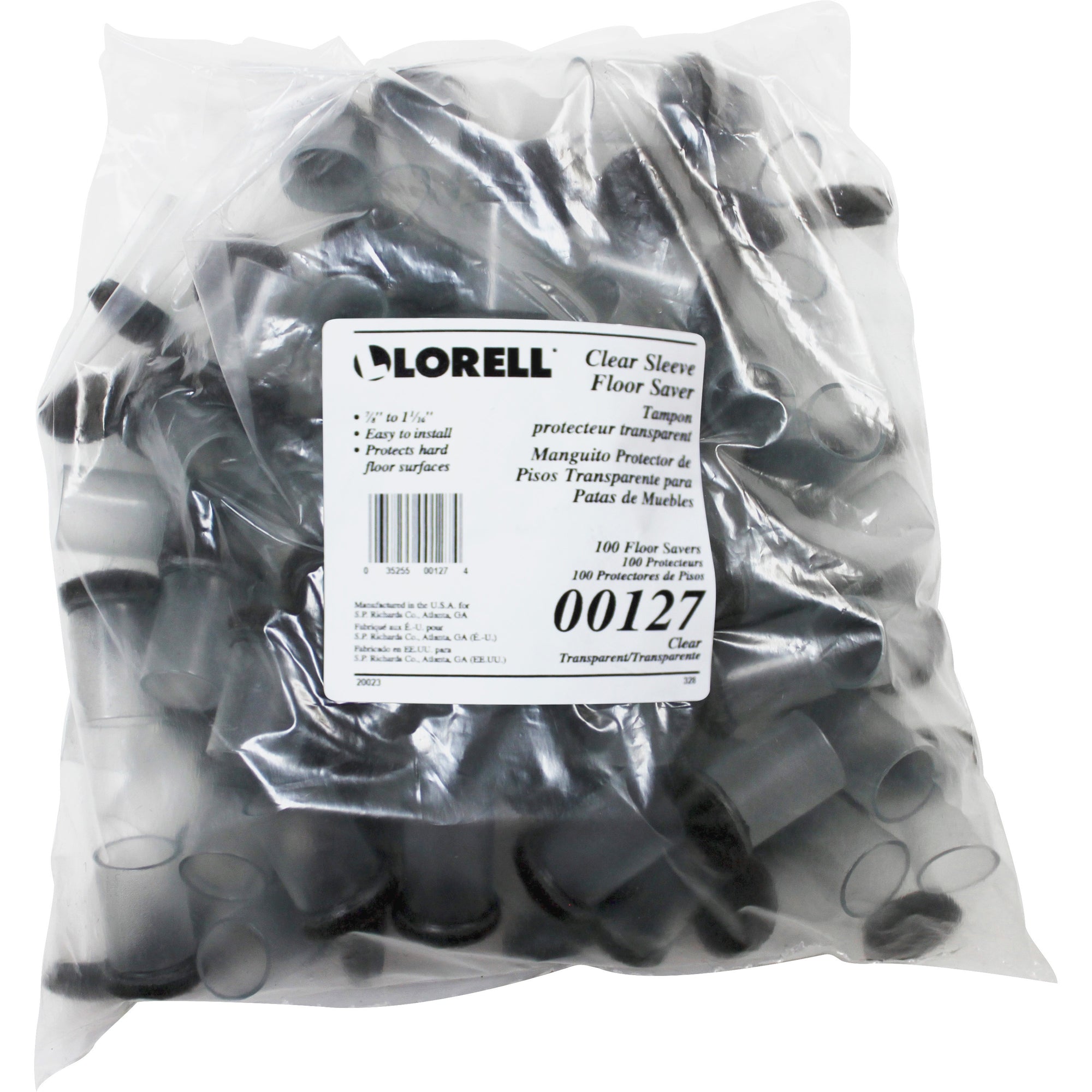 Lorell Sleeve Floor Protectors - Clear, Transparent - 100/Bag