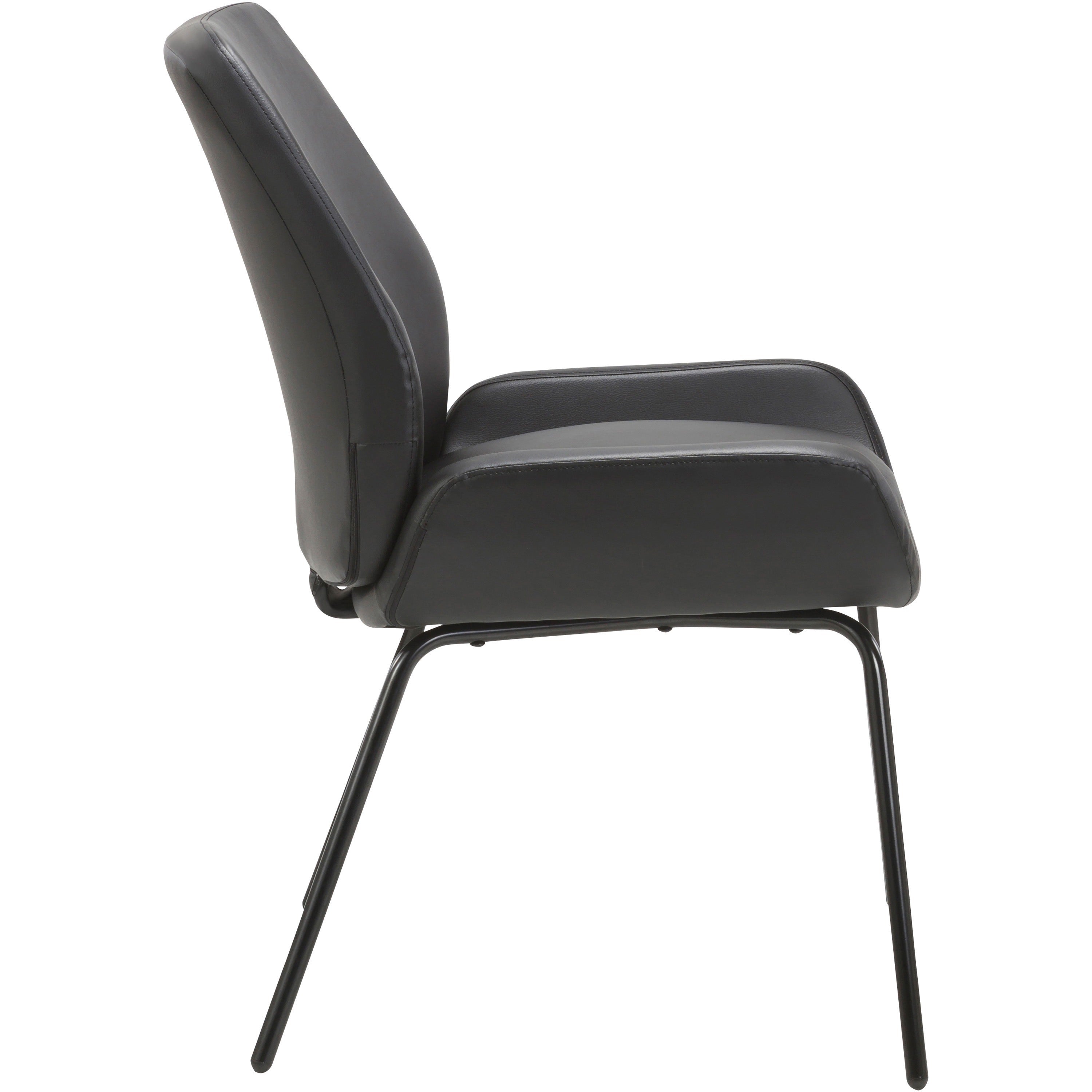 lorell-u-shaped-seat-guest-chair-bonded-leather-seat-bonded-leather-back-black-1-each_llr68574 - 4