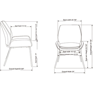 Lorell U-Shaped Seat Guest Chair - Bonded Leather Seat - Bonded Leather Back - Black - 1 Each