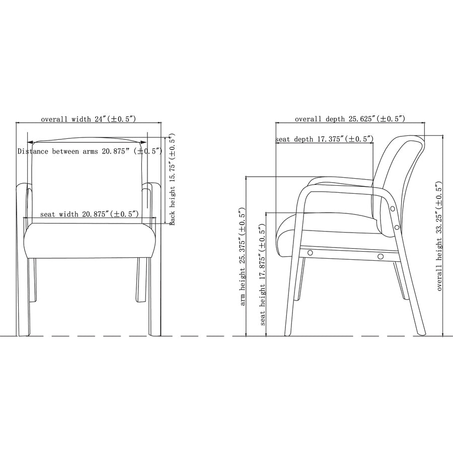 lorell-flannel-upholstered-guest-chair-gray-black-fabric-seat-wood-frame-mid-back-four-legged-base-gray-black-armrest-1-each_llr68559 - 3