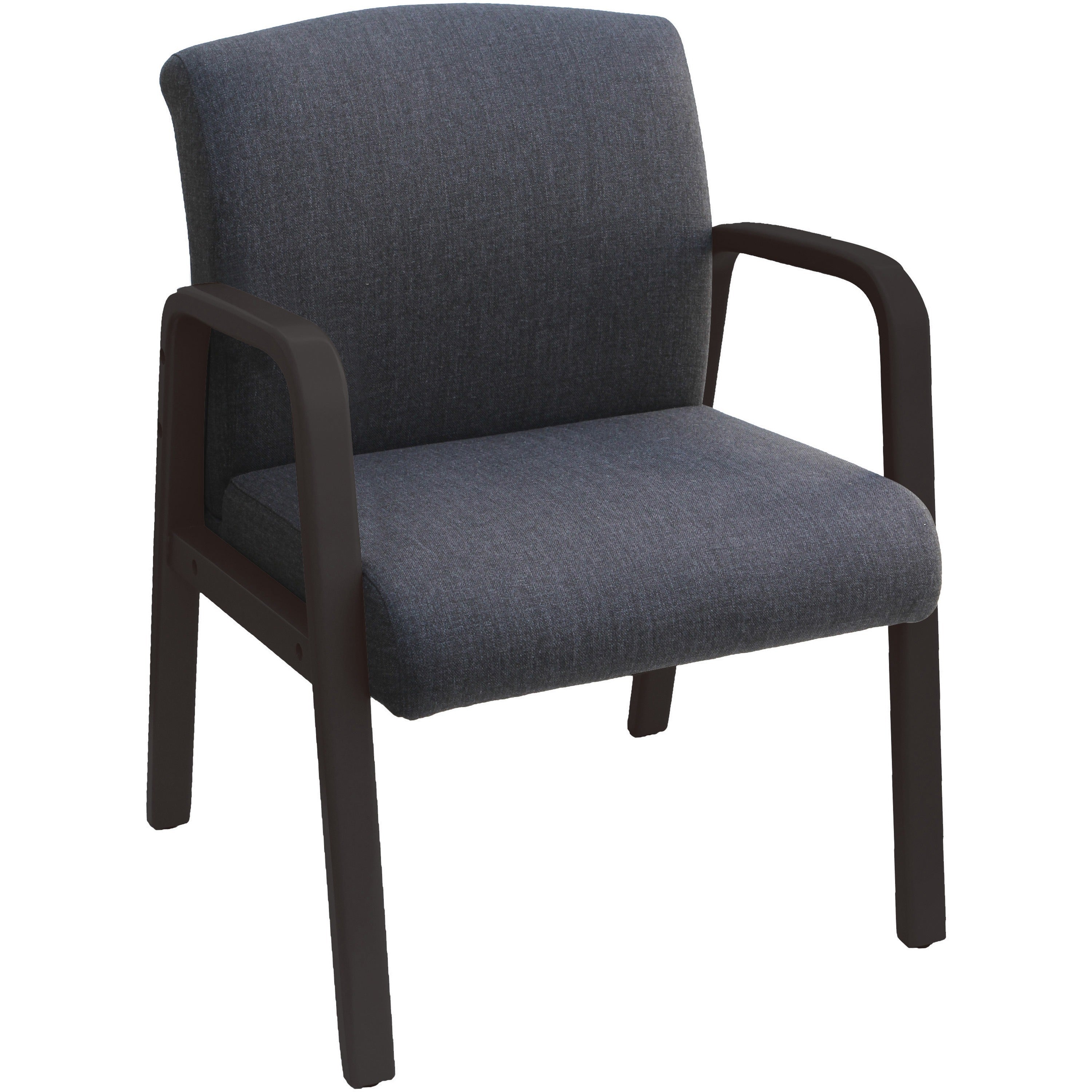 lorell-flannel-upholstered-guest-chair-gray-black-fabric-seat-wood-frame-mid-back-four-legged-base-gray-black-armrest-1-each_llr68559 - 1