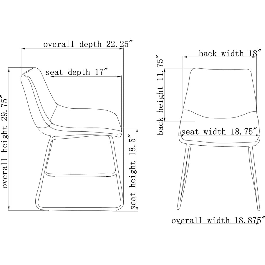 lorell-sled-guest-chairs-tan-bonded-leather-seat-mid-back-sled-base-tan-bonded-leather-2-carton_llr42957 - 3