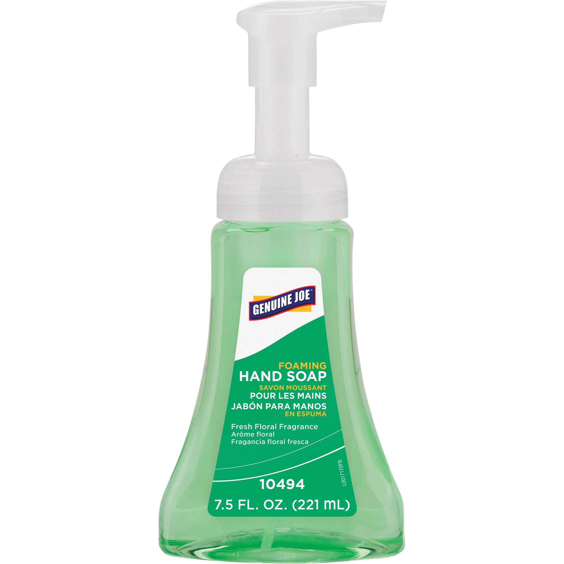Genuine Joe Fresh Floral Foaming Hand Soap - Fresh Floral ScentFor - 7.5 fl oz (221.8 mL) - Hand - Green - Rich Lather, Pleasant Scent - 1 Each