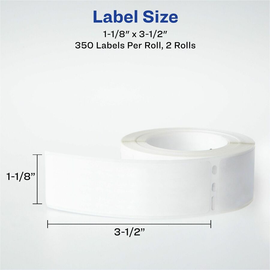 Multipurpose Thermal Labels, 3.5 x 1.3, White, 350/Roll, 2 Rolls/Box