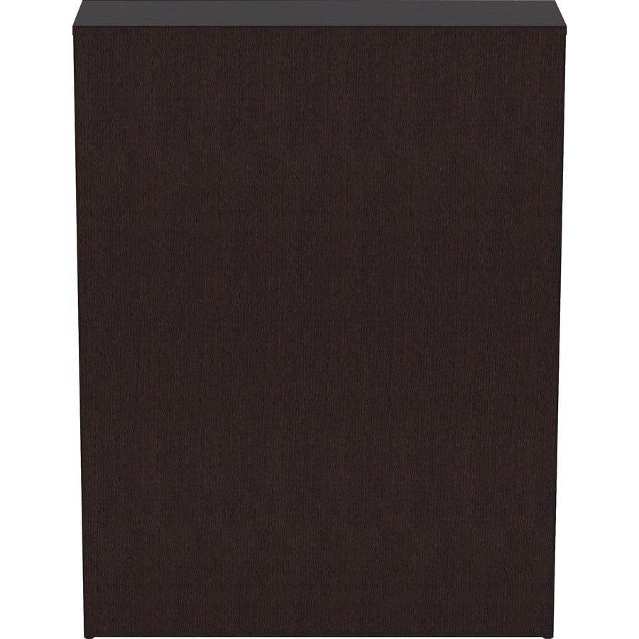 Lorell Laminate Bookcase - 0.8" Shelf, 36" x 12"48" - 4 Shelve(s) - 3 Adjustable Shelf(ves) - Square Edge - Material: Thermofused Laminate (TFL) - Finish: Espresso