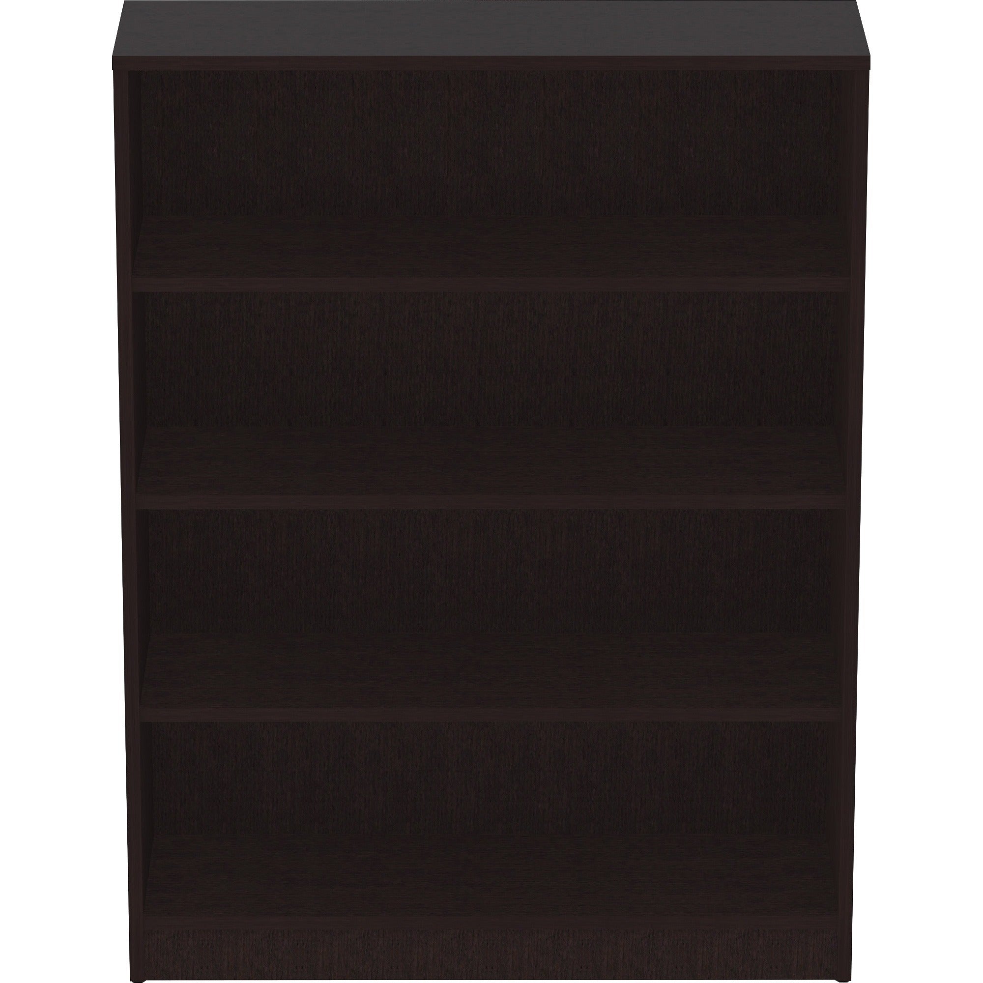 lorell-laminate-bookcase-08-shelf-36-x-1248-4-shelves-3-adjustable-shelfves-square-edge-material-thermofused-laminate-tfl-finish-espresso_llr18227 - 2