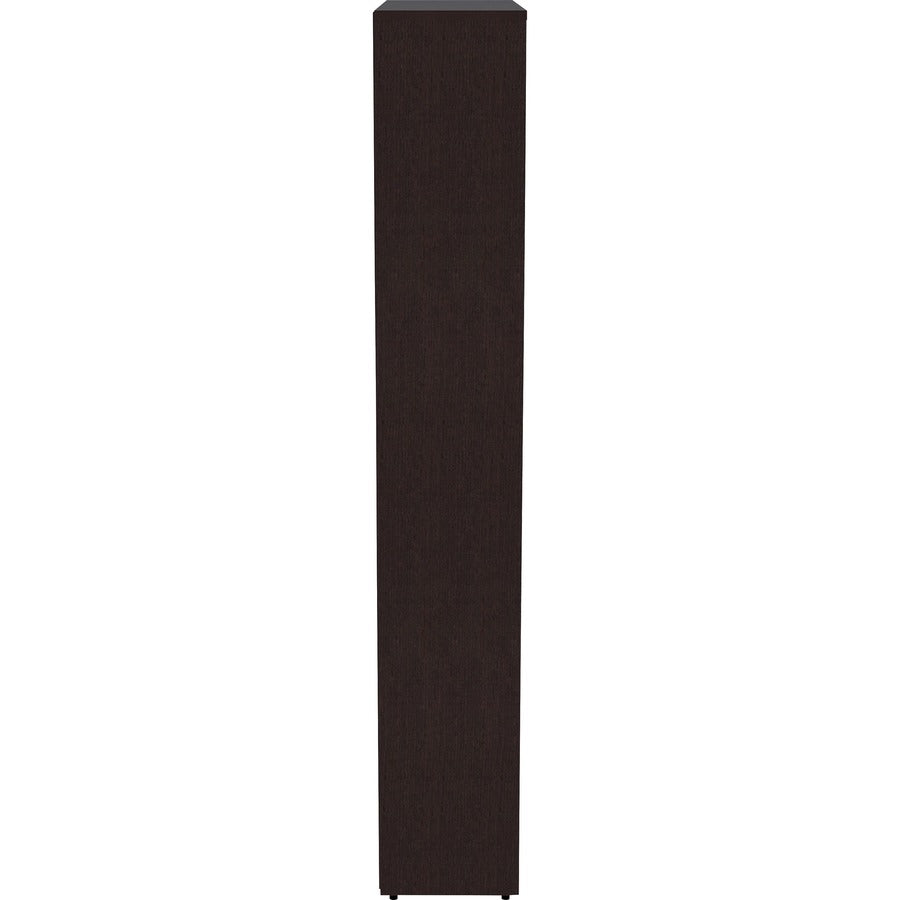 Lorell Laminate Bookcase - 0.8" Shelf, 36" x 12"72" - 6 Shelve(s) - 5 Adjustable Shelf(ves) - Square Edge - Material: Thermofused Laminate (TFL) - Finish: Espresso