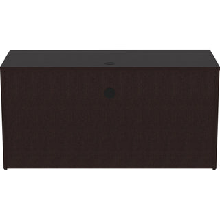 Lorell Essentials Series Credenza Shell - 60" x 24"29.5" Credenza Shell, 1" Top - Finish: Espresso, Silver Brush