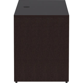 Lorell Essentials Series Credenza Shell - 60" x 24"29.5" Credenza Shell, 1" Top - Finish: Espresso, Silver Brush