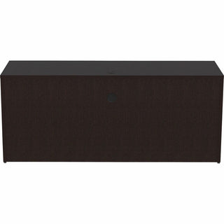 Lorell Essentials Series Credenza Shell - 72" x 24"29.5" Credenza Shell, 1" Top - Finish: Espresso, Silver Brush