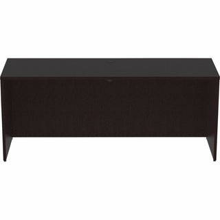 Lorell Essentials Series Credenza Shell - 72" x 24"29.5" Credenza Shell, 1" Top - Finish: Espresso, Silver Brush