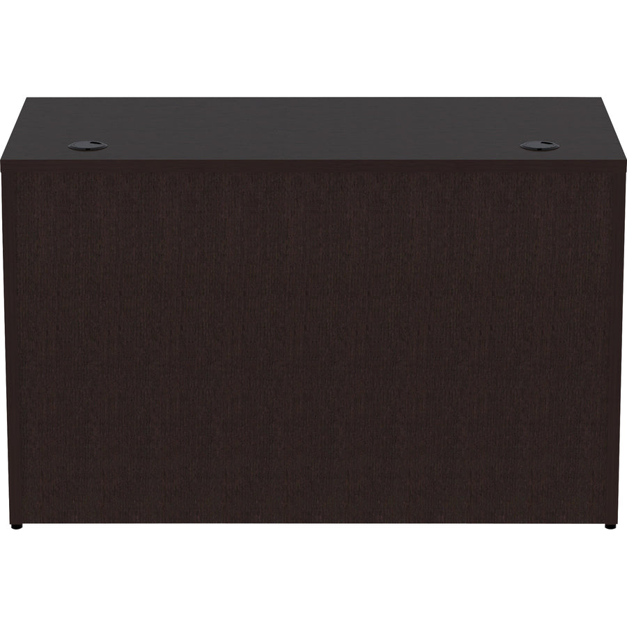 Lorell Essentials Series Rectangular Desk Shell - 48" x 24"29.5" Desk Shell, 1" - Finish: Espresso