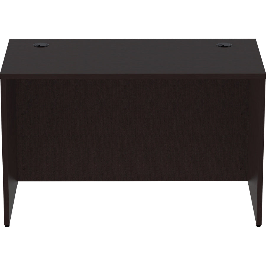 Lorell Essentials Series Rectangular Desk Shell - 48" x 24"29.5" Desk Shell, 1" - Finish: Espresso