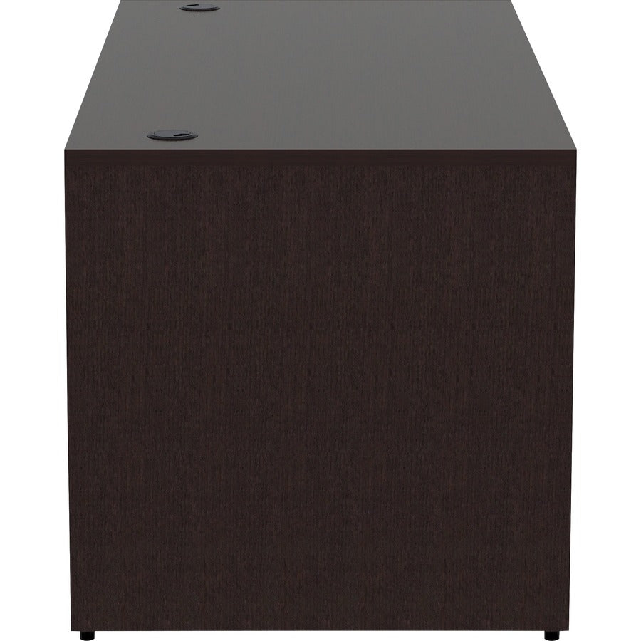 Lorell Essentials Series Rectangular Desk Shell - 66" x 30"29.5" Desk Shell, 1" Top - Finish: Espresso