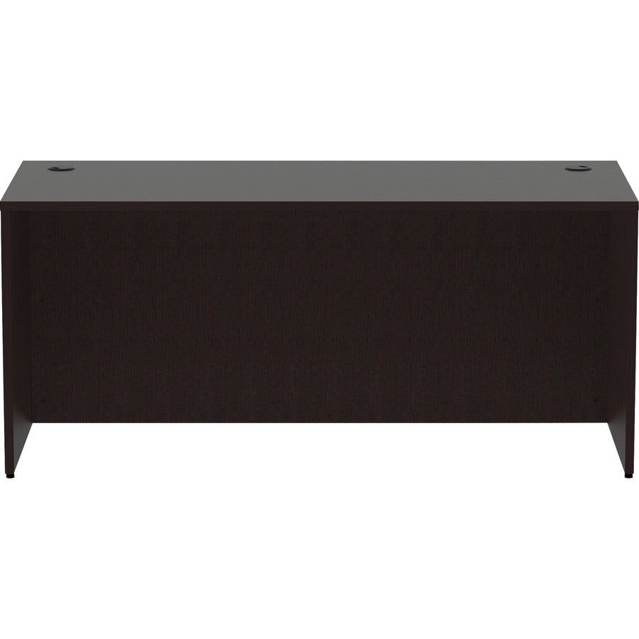 Lorell Essentials Series Rectangular Desk Shell - 66" x 30"29.5" Desk Shell, 1" Top - Finish: Espresso