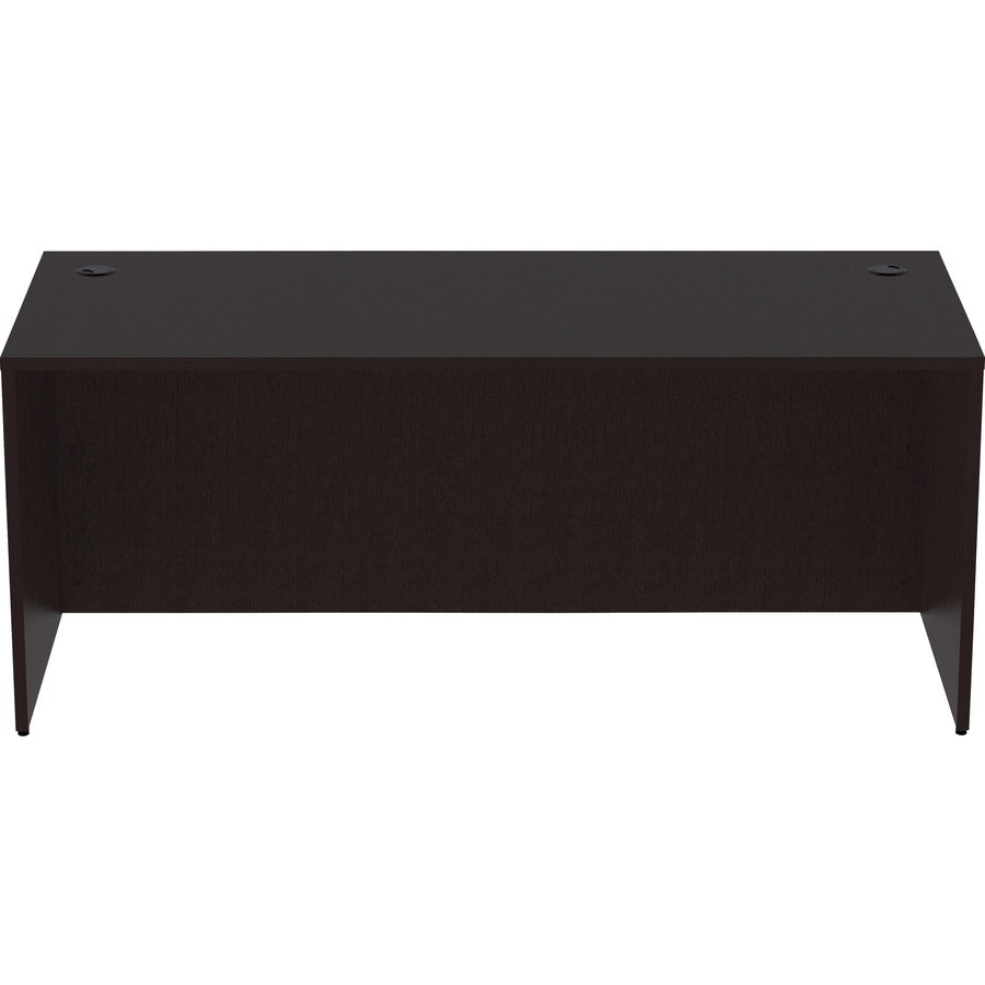 Lorell Essentials Series Rectangular Desk Shell - 72" x 30"29.5" Desk Shell, 1" - Finish: Espresso