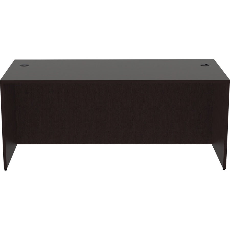 Lorell Essentials Series Rectangular Desk Shell - 72" x 36"29.5" Desk Shell, 1" Top - Finish: Espresso