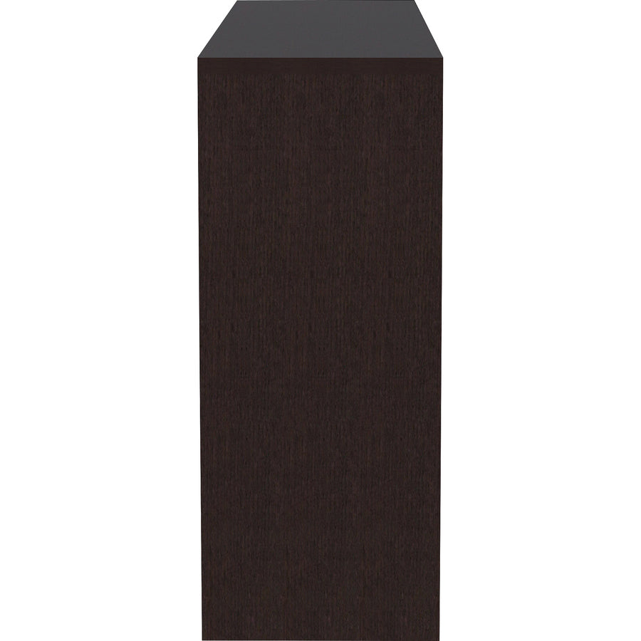 Lorell Essentials Series Stack-on Hutch - 72" x 15" x 36" Hutch - 4 Door(s) - Finish: Espresso