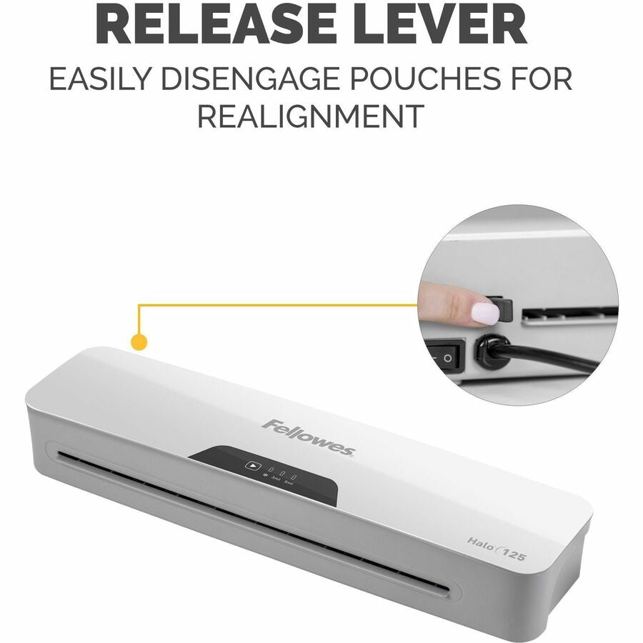 Halo Laminator, Two Rollers, 12.5" Max Document Width, 5 mil Max Document Thickness
