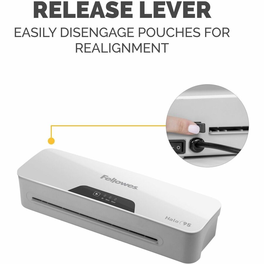 Halo Laminator, Two Rollers, 9.5" Max Document Width, 5 mil Max Document Thickness
